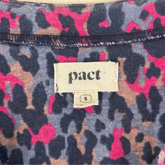 Pact Revive Deep V Jumpsuit in Multicolor Animal Print sz S - Picture 6 of 6